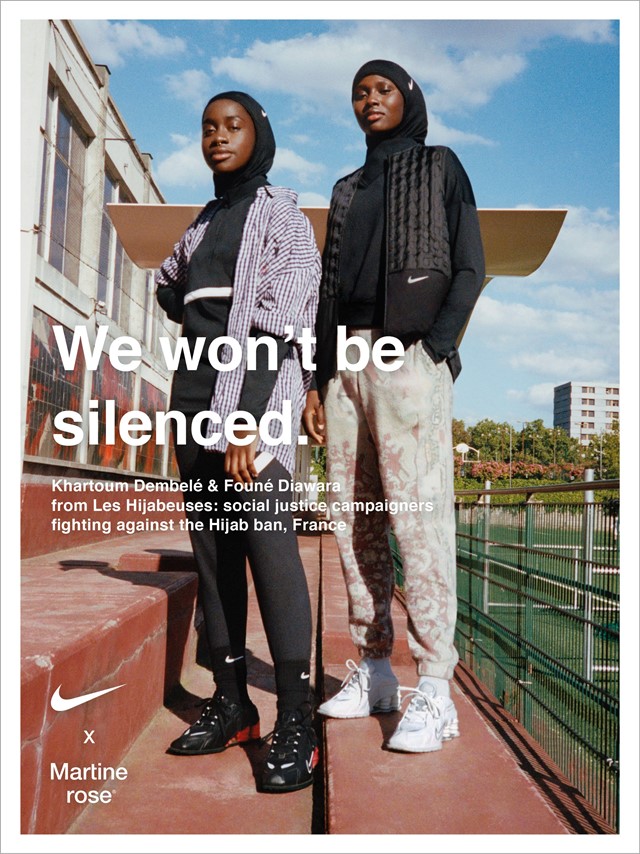 Martine Rose x Nike female footballer Shox MR4 campaign