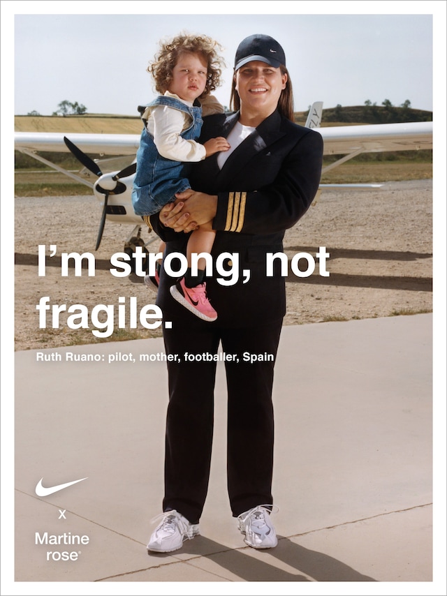 Martine Rose x Nike female footballer Shox MR4 campaign 7