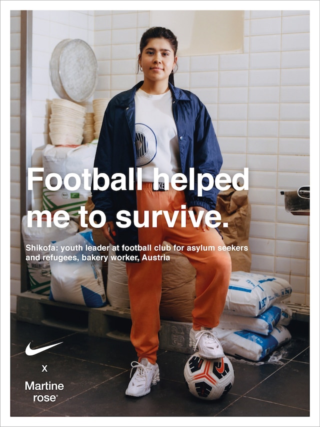Martine Rose x Nike female footballer Shox MR4 campaign 8