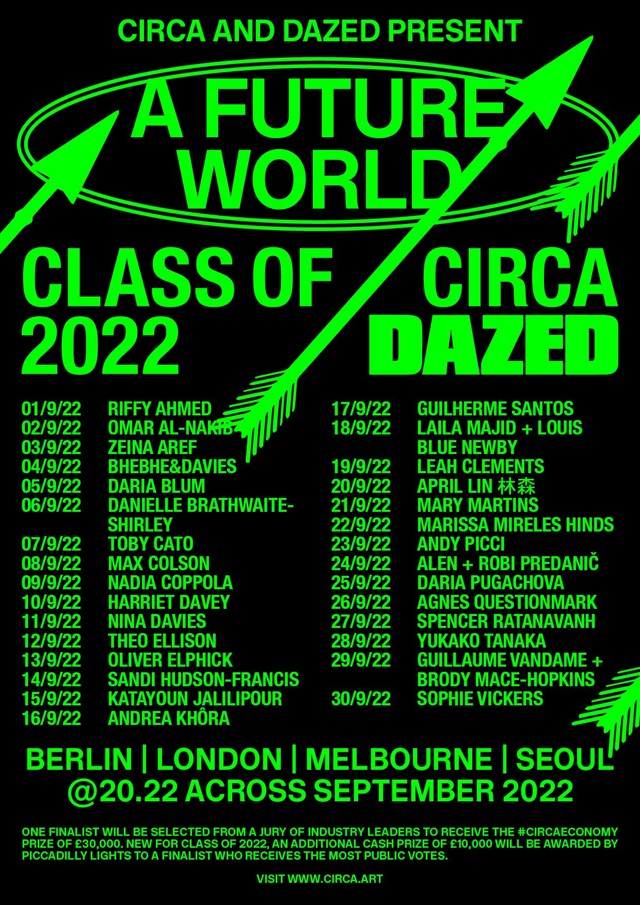  CIRCA x Dazed Class of 2022 flyer