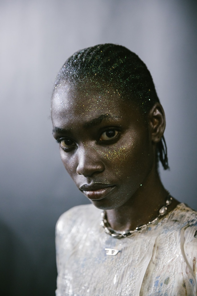 Diesel AW23 MFW Dazed Cris Fragkou beauty 4