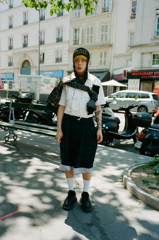 Paris Fashion Week men&#39;s SS24 street style 29