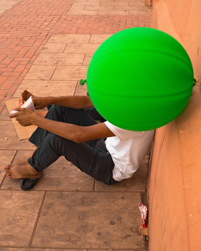 Tabit Rida - Balloon head, 2022. Marrakech-Morocco