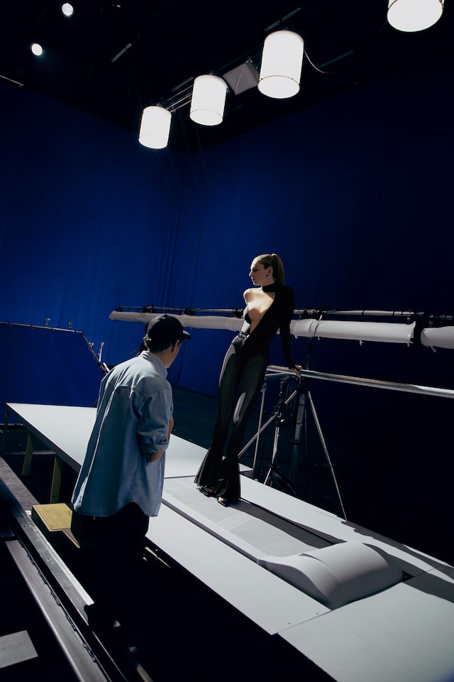 BTS of Hunter Schafer for Mugler Angel Elixir 10