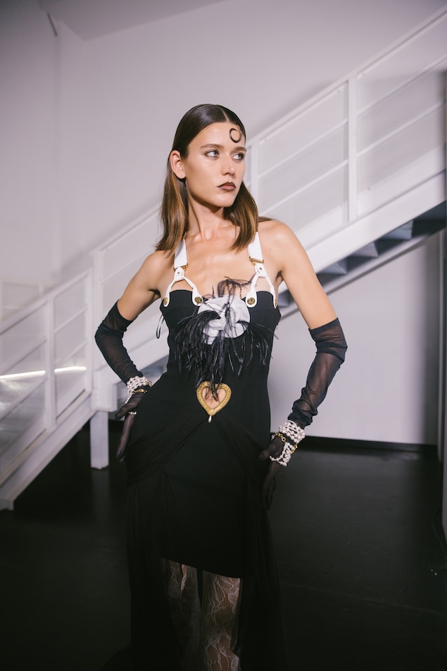 ワンピース Moschino SS24 CREPE HOUSE SYMBOLS DRESS !? (04060424_1555) MOSCHINO - CREPE HOUSE SYMBOLS DRESS !? - Eleonora Bonucci
