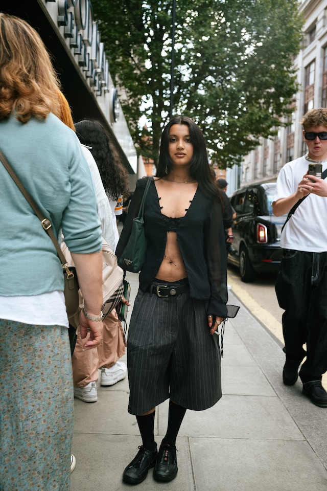 London Fashion Week SS24 street style photos Yu Fujiwara 2