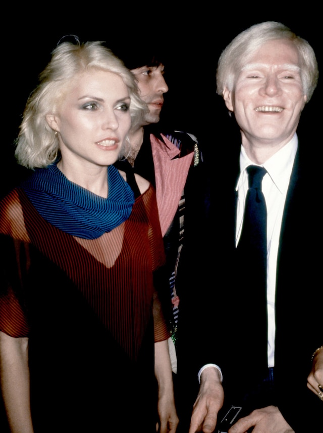 Debbie Harry and Andy Warhol attend a party for the 10th Ann 9