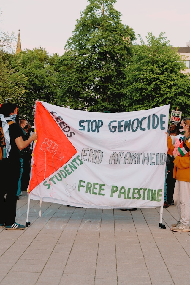 University of Leeds Palestine encampment 11