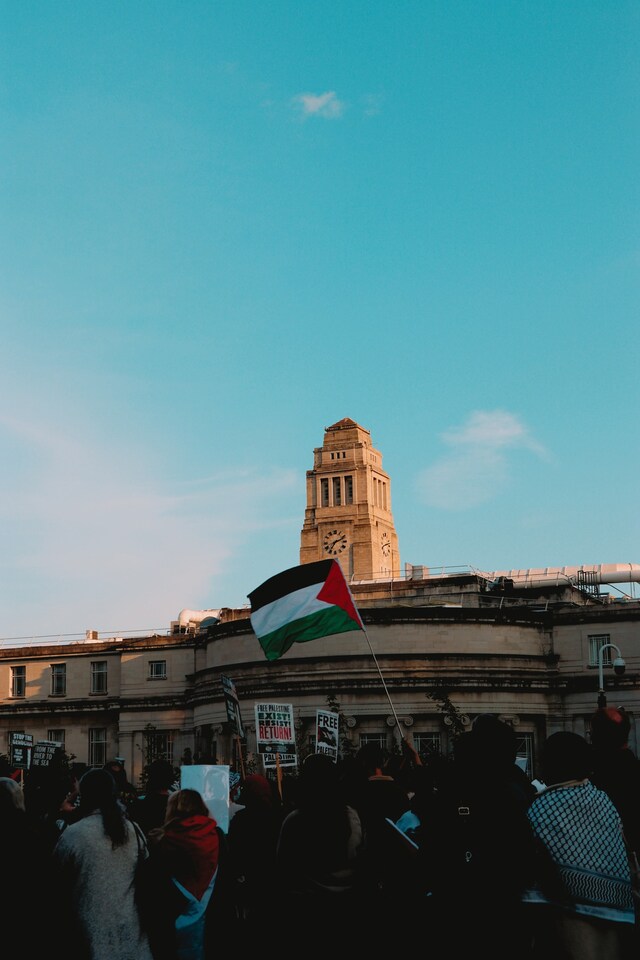 University of Leeds Palestine encampment 13