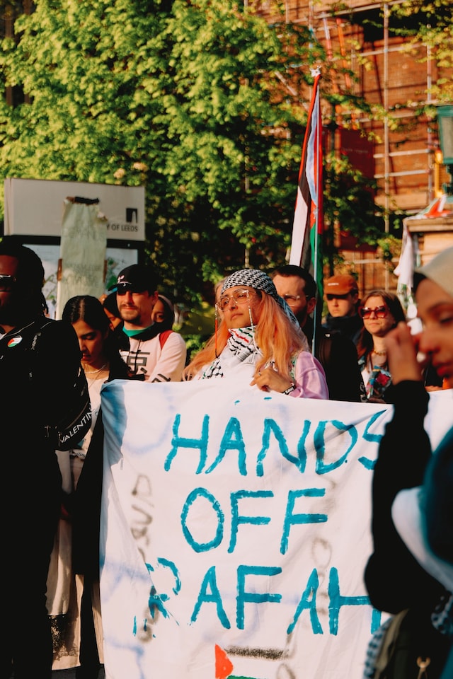 University of Leeds Palestine encampment 4