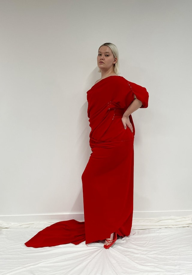 Ellie Misner demi-couture process photos draping 2