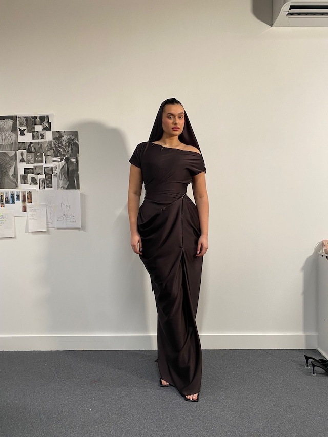 Ellie Misner demi-couture process photos draping 5
