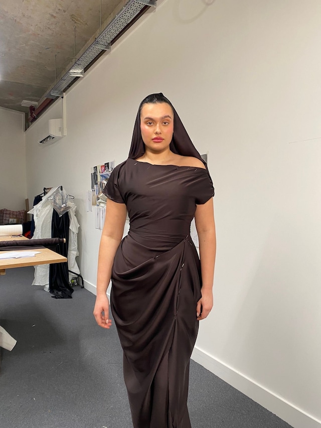 Ellie Misner demi-couture process photos draping 6