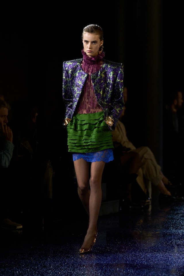 Saint Laurent SS25 runway show Paris Fashion Week 2