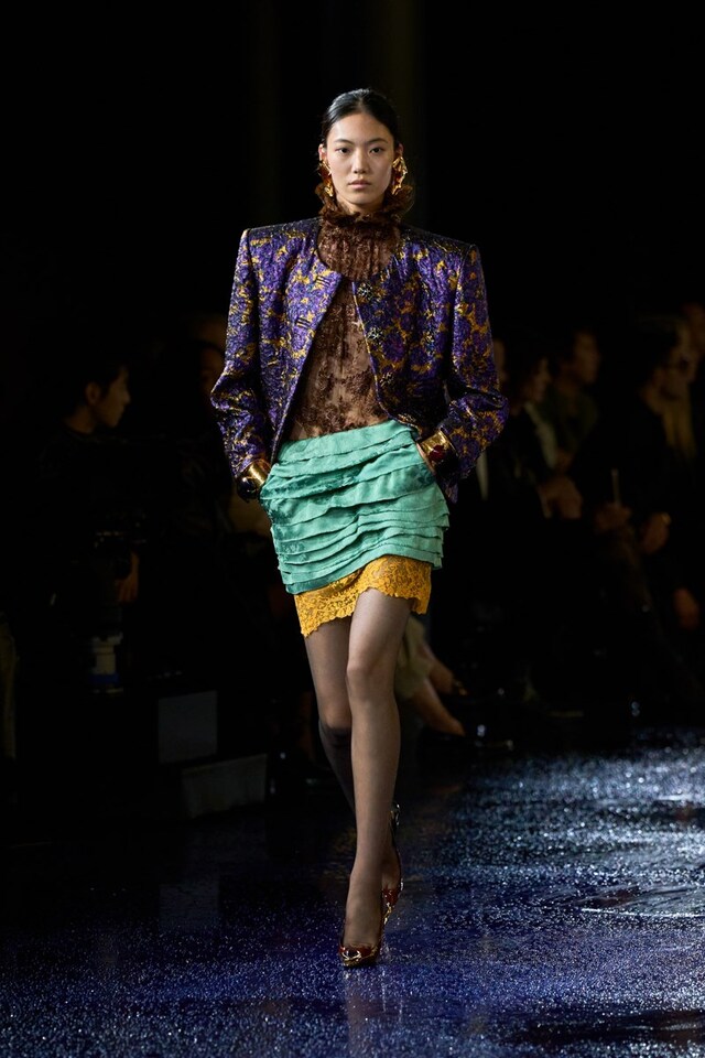 Saint Laurent SS25 runway show Paris Fashion Week 22