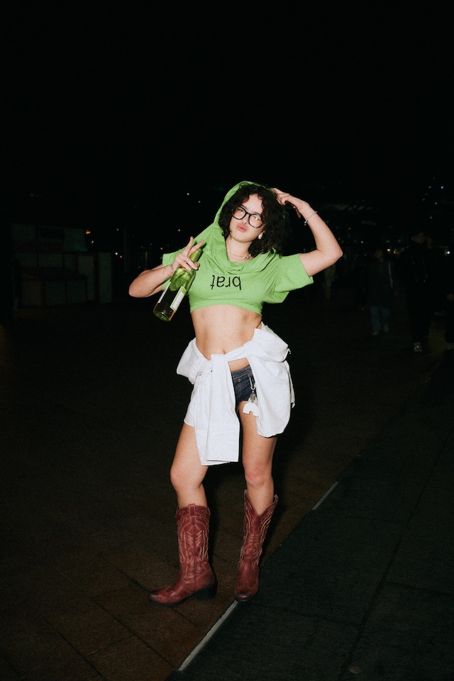 Charli xcx Brat tour O2 street style 6