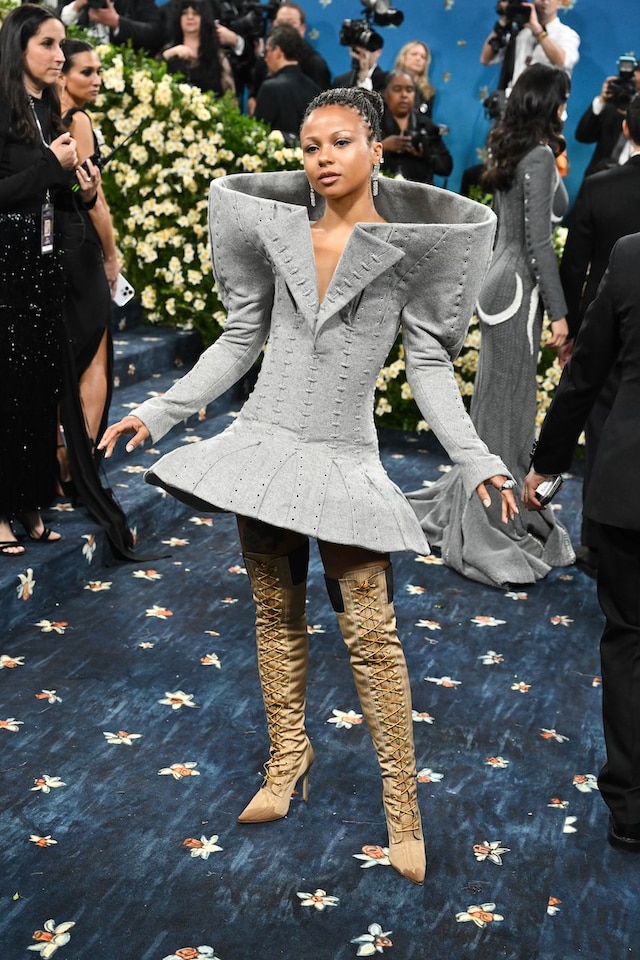myna&#39;la herrold met gala 2025 wearing lunar and timberland 2