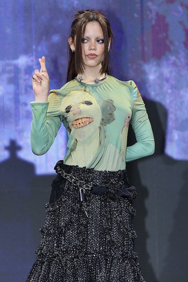 Jenna Ortega wearing Simone Rocha in Seoul, Korea 0