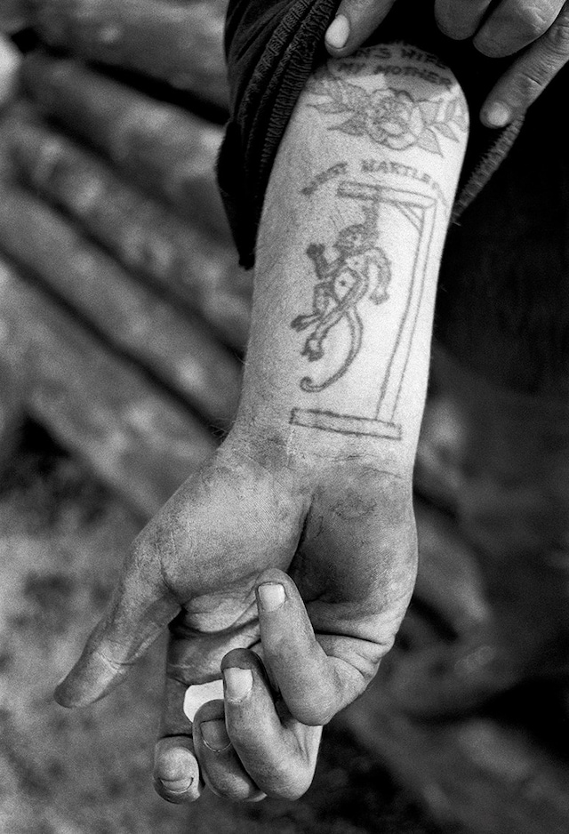 Woodyard worker_s tattoo of the Hartlepool Monkey. 11