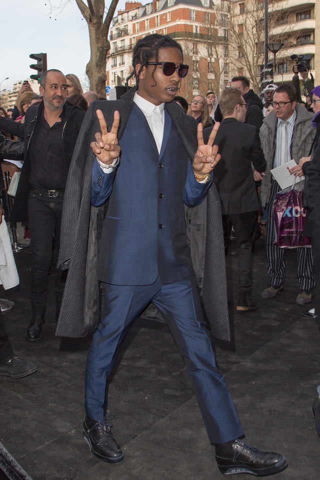 A$AP Rocky attending the Dior Homme AW14 9