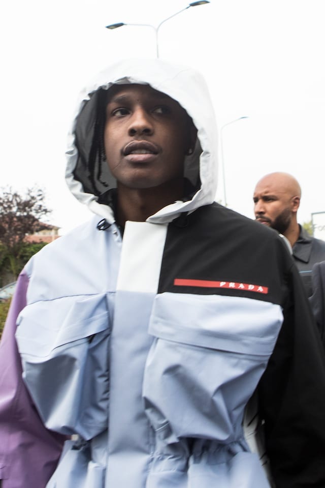 A$AP Rocky at the Prada SS19 show in Milan 13