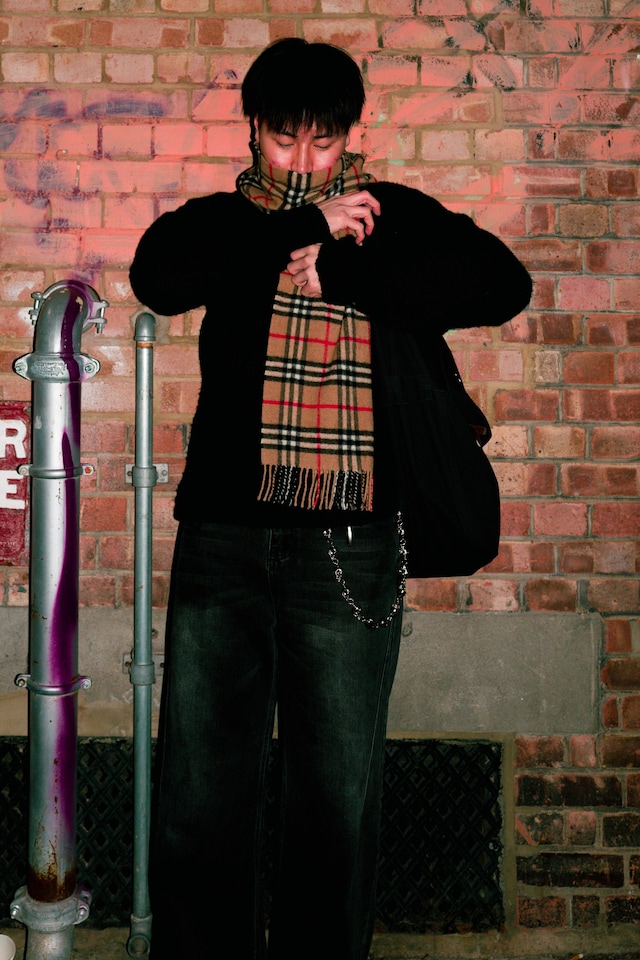 Burberry Check cashmere scarf (with monogrammed initials)