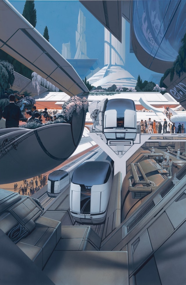 Syd Mead, Japan Rail Station (1990) 3