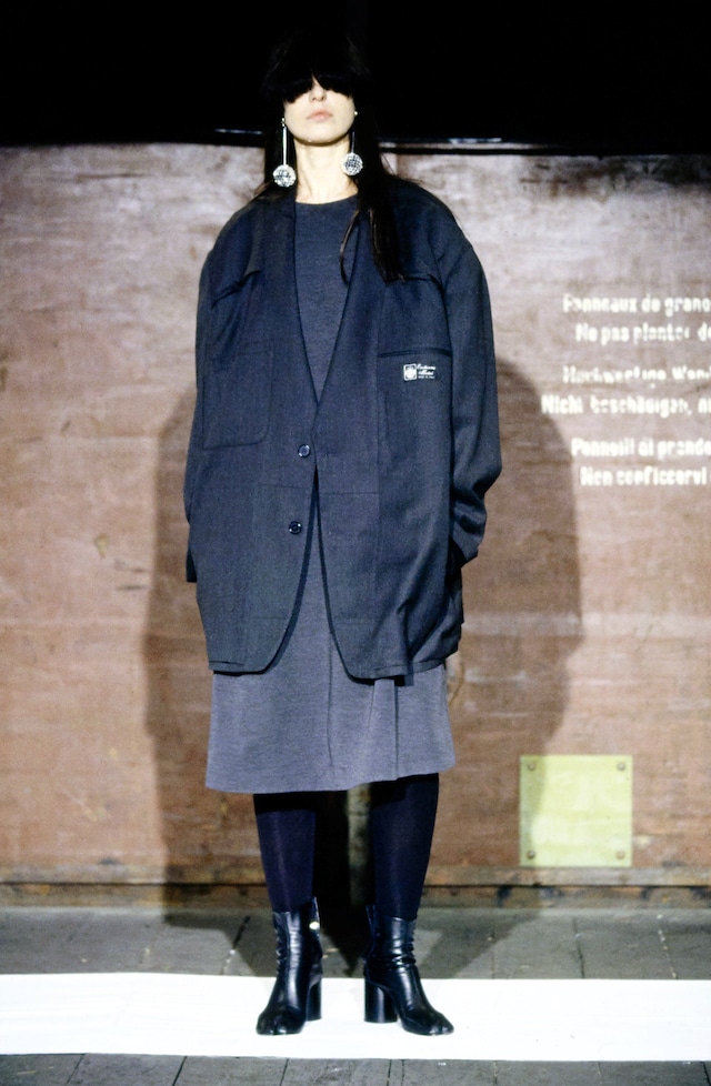 AW 2000_black inside-out wool coat 7