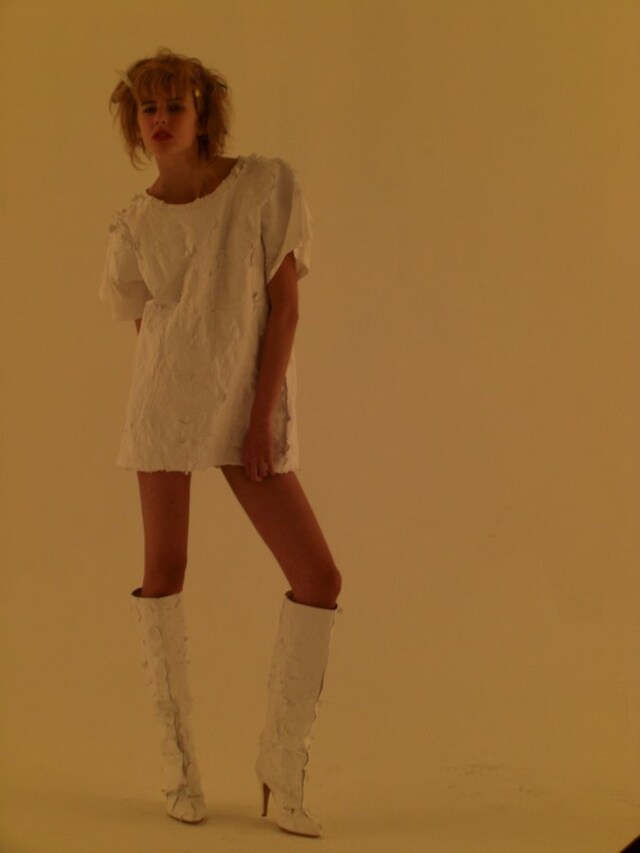 Dress and boots by Maison Martin Margiela 4