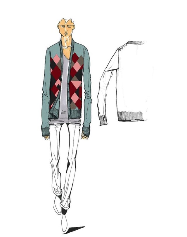 Sketch by David Shrigley for Pringle&#39;s 195 Collabo