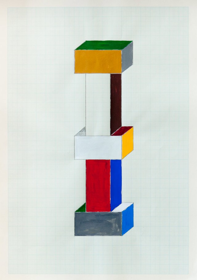 Untitled (Drawing 41), 2011, gouache and pencil on 8