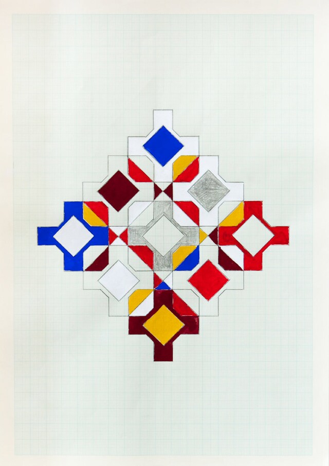 Untitled (Drawing 6), 2011, gouache and pencil on 6