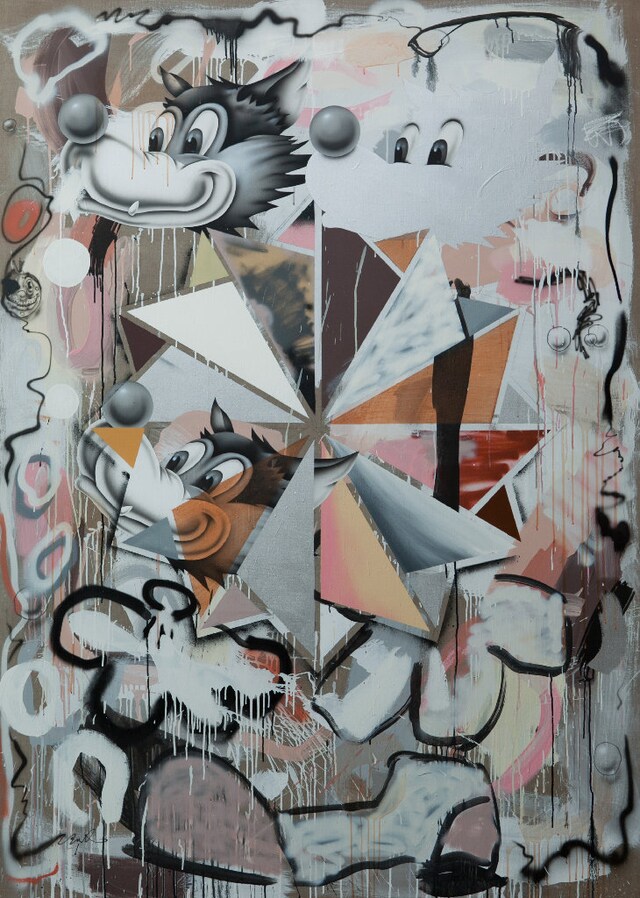 Untitled painting, (Equation 1), 2011mixed media o 2