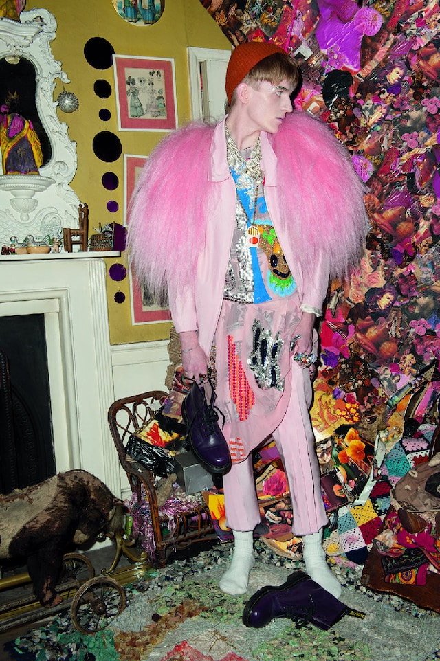 Edward Maler, student wears faux-fur shrug by SIST 2