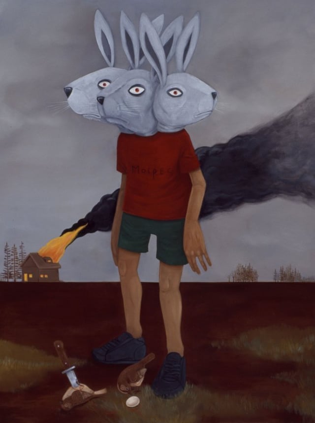 &quot;it all comes together&quot; oil on wood 2008 8