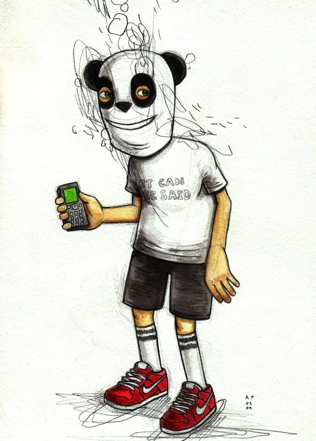 &quot;dinohead&quot; watercolour, ink and graphite on paper 3