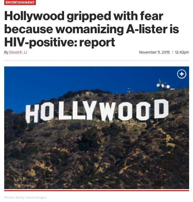 HIV positive hollywood actor