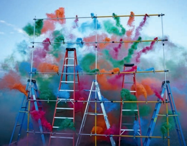 Olaf Breuning’s Smoke Performance