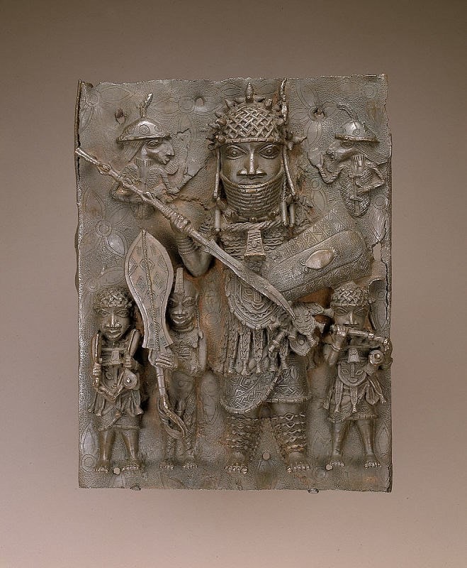 Benin kingdom court style plaque
