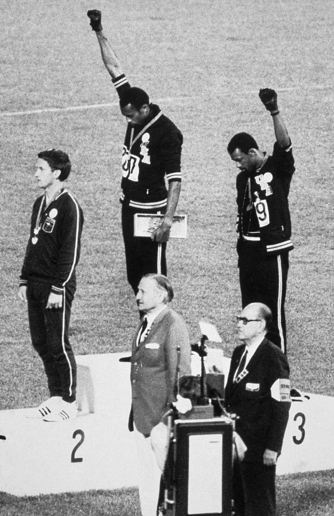 Tommie Smith John Carlos 1968 Olympics black power salute