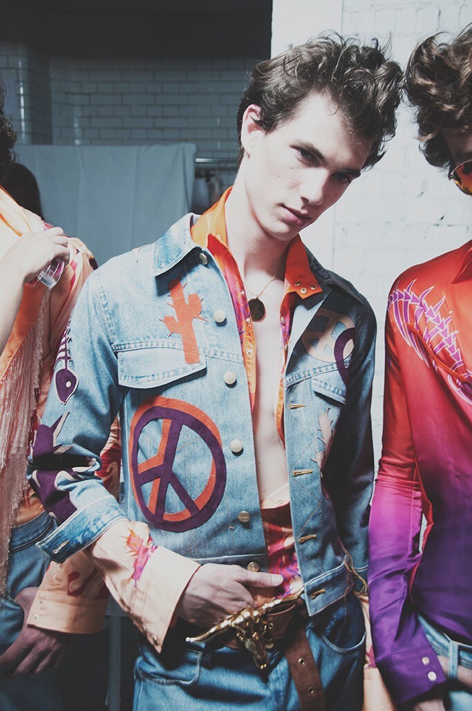 Katie Eary SS15 menswear backstage Dazed