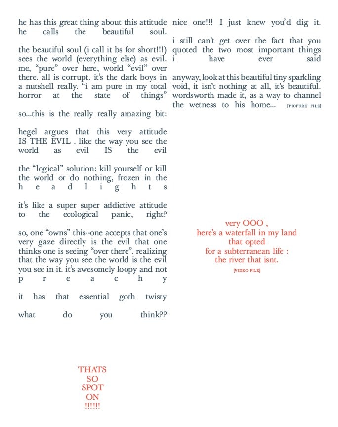 Bj&#246;rk’s letters with Timothy Morton, Thames &amp; Hudson 12