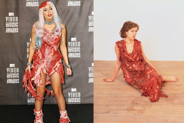 Lady Gaga Wears Bedazzled Fishnet Stockings & Blazer Dress: Photos