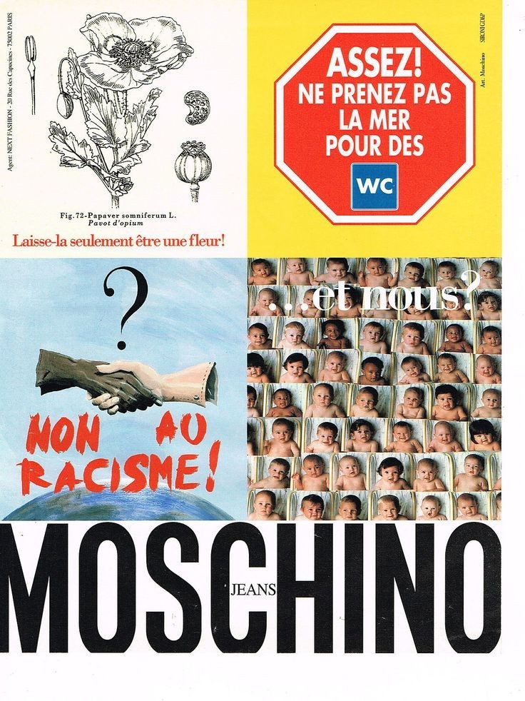 90s moschino discount advertising campaign