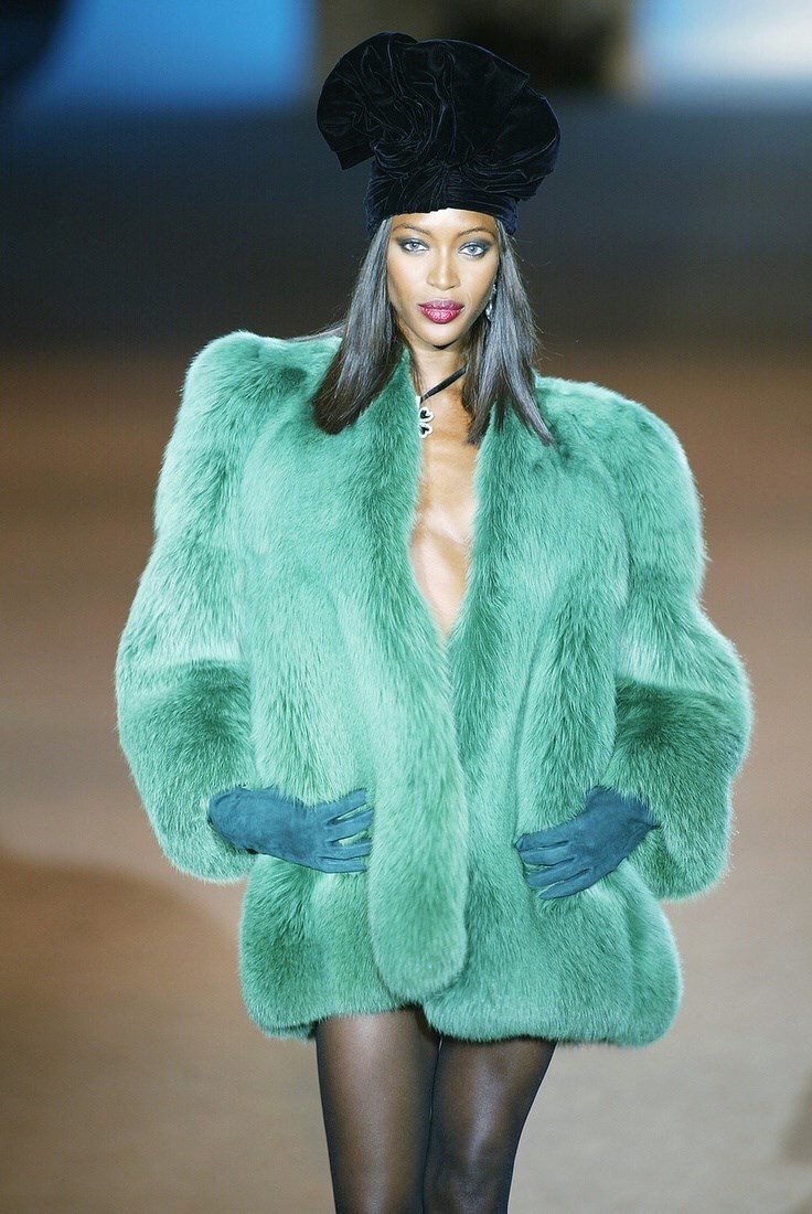 Naomi Campbell at Yves Saint Laurent’s final couture show