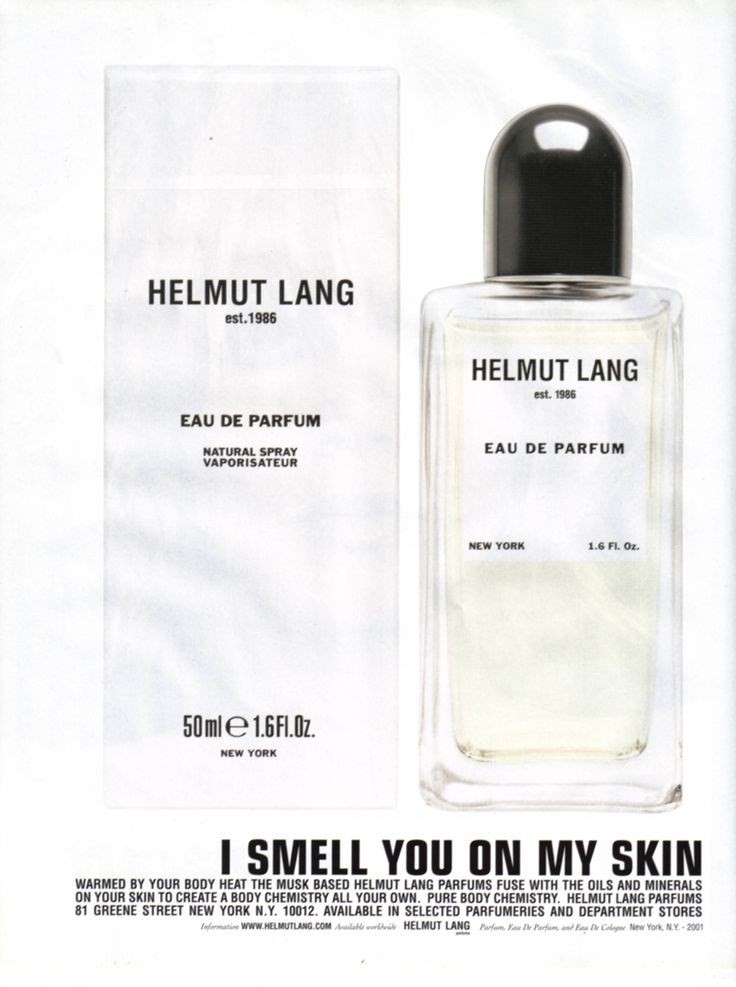 Helmut Lang perfume ad campaign - Fonts In Use