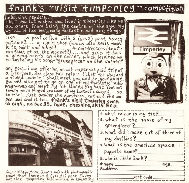 Frank Sidebottom Strip in Oink! 11