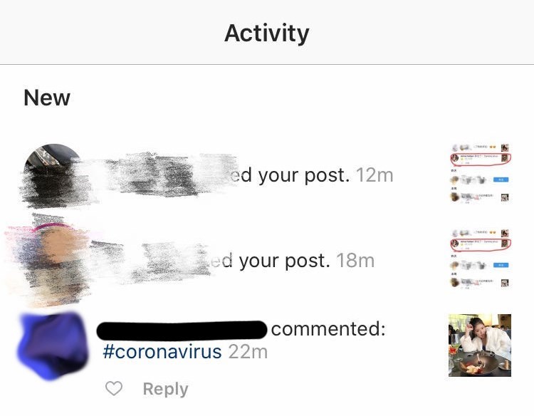 Coronavirus-related racism on Instagram