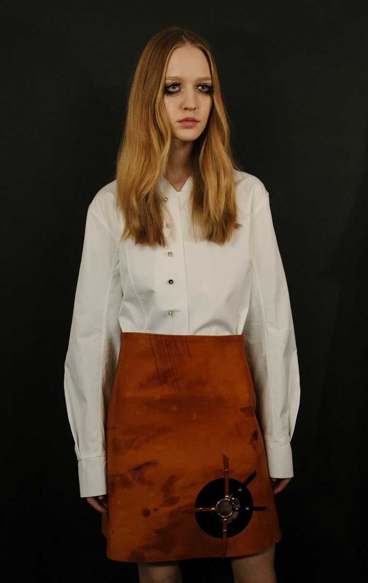 Backstage at Thomas Tait SS16 