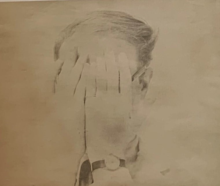 Otto Fenn, “Andy Warhol Covering His Face” (c. 1952), 4